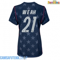 Camisa de time de futebol Estados Unidos Timothy Weah #21 Replicas 2º Equipamento Feminina Mundo 2026 Manga Curta
